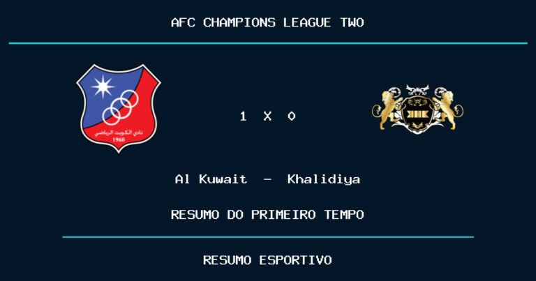 Al Kuwait 3 x 1 Khalidiya: como foi o primeiro tempo