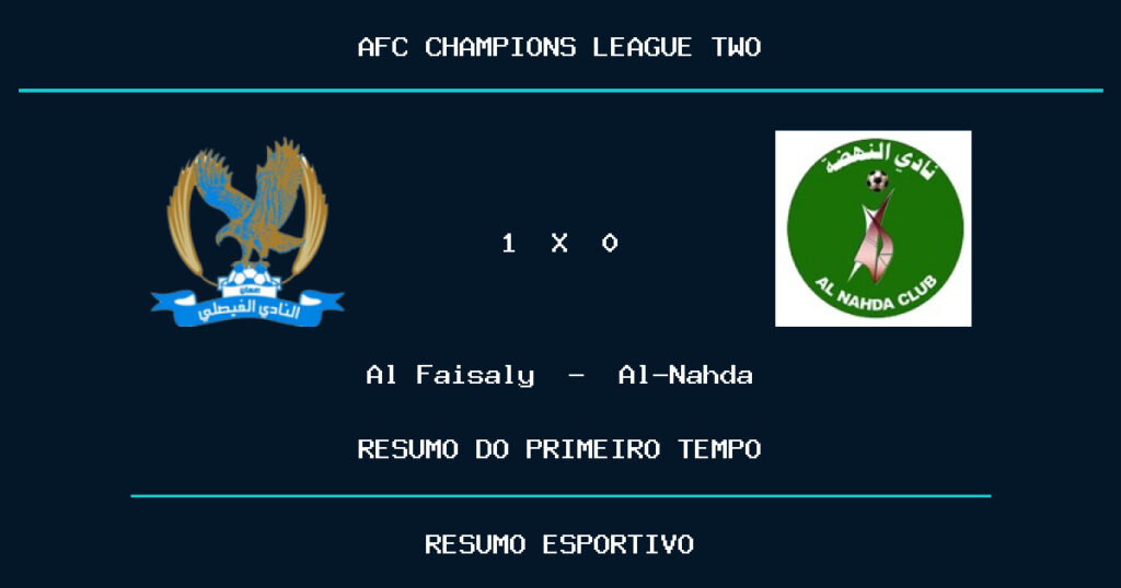 Al Faisaly 2 x 0 Al-Nahda: como foi o primeiro tempo