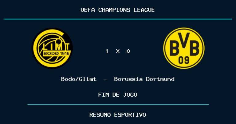 Bodo/Glimt 1 x 0 Borussia Dortmund: resultado da partida