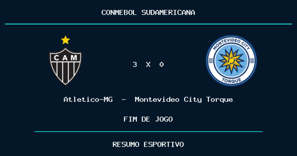 Atletico-MG vence Montevideo City Torque por 3 a 0