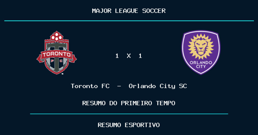 Toronto FC 1 x 1 Orlando City SC: como foi o primeiro tempo