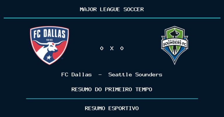 FC Dallas 0 x 0 Seattle Sounders: como foi o primeiro tempo