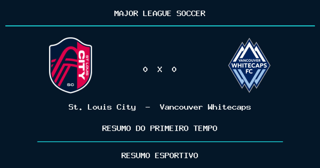 St. Louis City 0 x 0 Vancouver Whitecaps: como foi o primeiro tempo