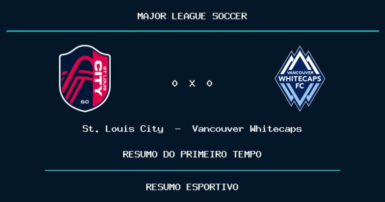 St. Louis City 0 x 0 Vancouver Whitecaps: como foi o primeiro tempo