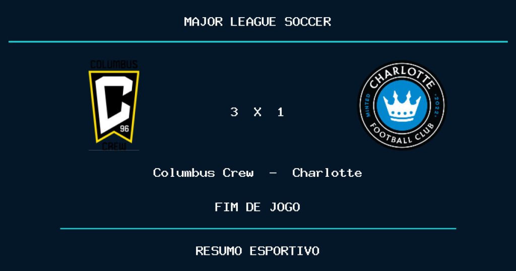 Columbus Crew reage e vence Charlotte por 3 a 1
