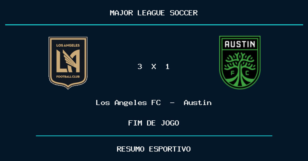 Los Angeles FC vence Austin por 3 a 1