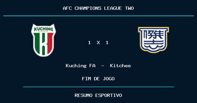 Kuching FA e Kitchee empatam por 1 a 1