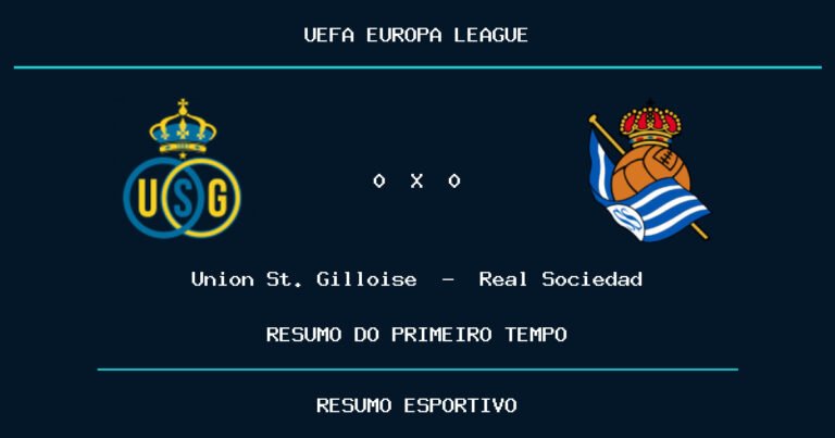 Union St. Gilloise 0 x 0 Real Sociedad: como foi o primeiro tempo