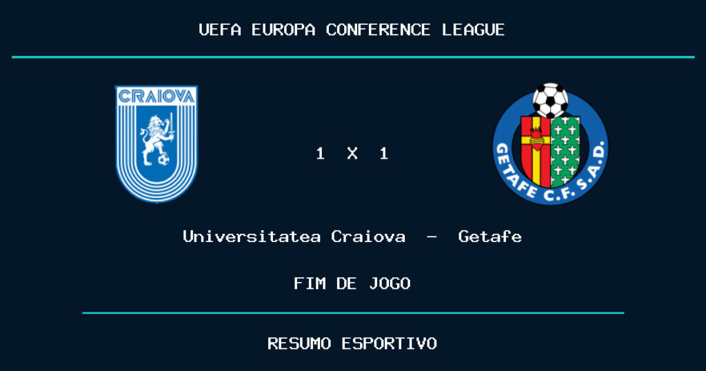 Universitatea Craiova e Getafe empatam por 1 a 1