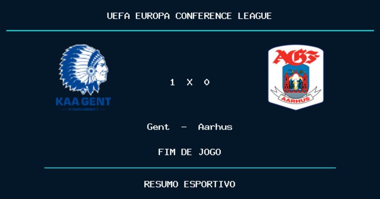 Gent marca no fim e vence Aarhus por 1 a 0