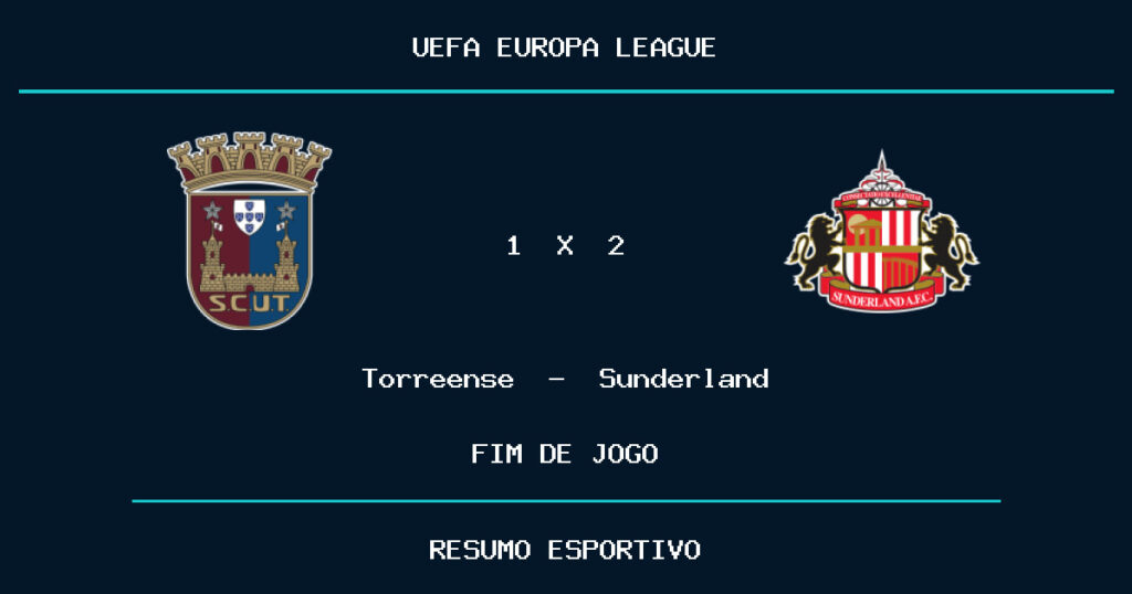 Sunderland marca no fim e vence Torreense por 2 a 1