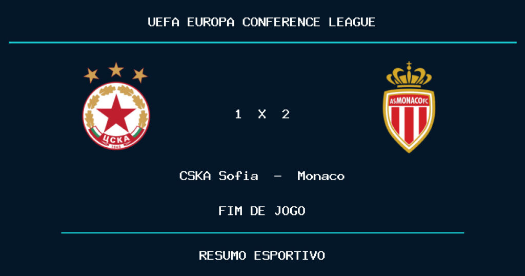Monaco vence CSKA Sofia por 2 a 1