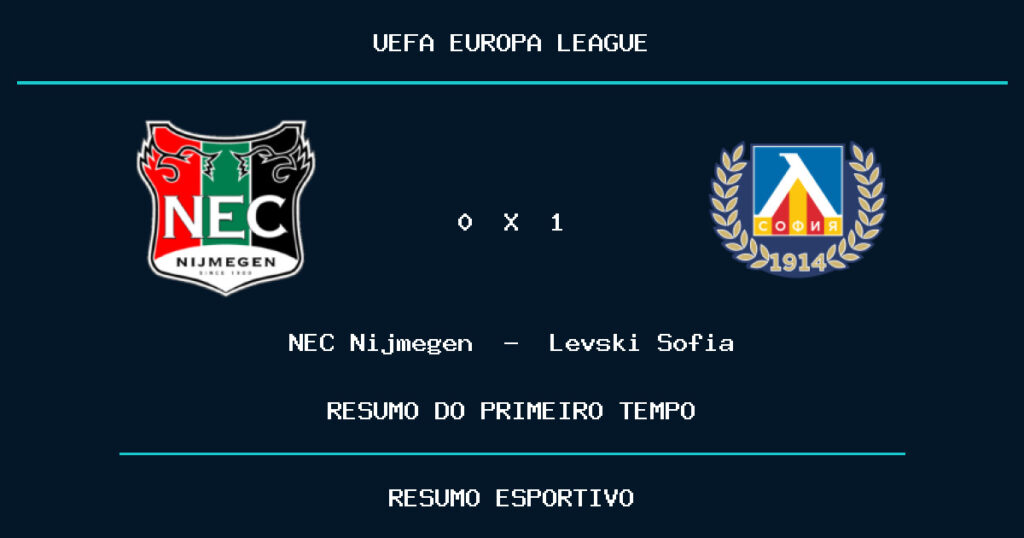 NEC Nijmegen 0 x 1 Levski Sofia: como foi o primeiro tempo