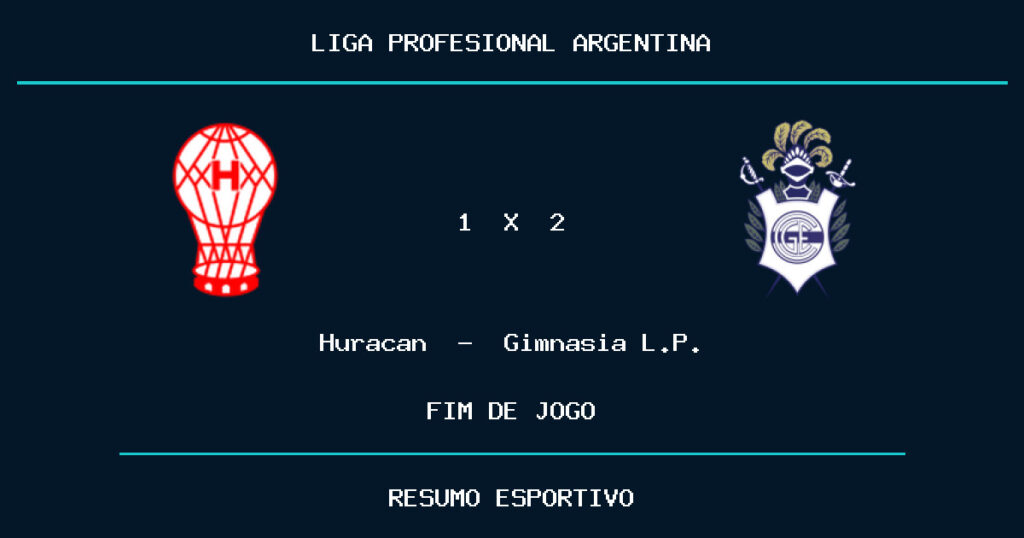 Gimnasia L.P. marca no fim e vence Huracan por 2 a 1