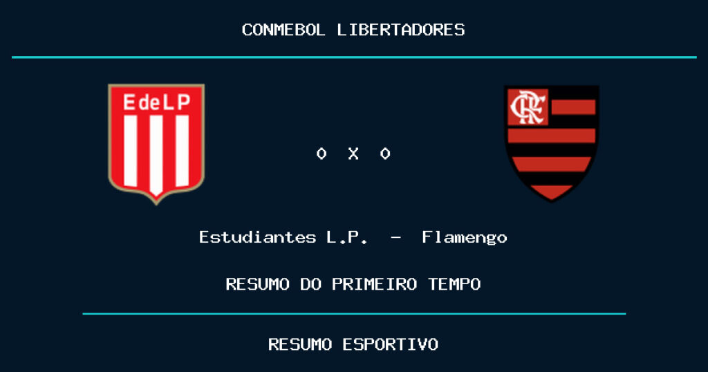 Estudiantes L.P. 0 x 0 Flamengo: como foi o primeiro tempo