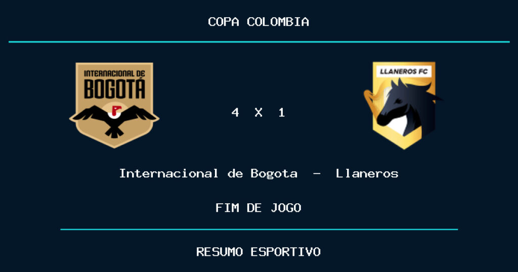 Internacional de Bogota reage e vence Llaneros por 4 a 1