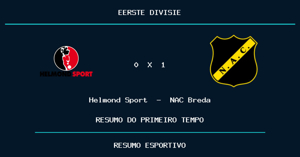 Helmond Sport 0 x 1 NAC Breda: como foi o primeiro tempo