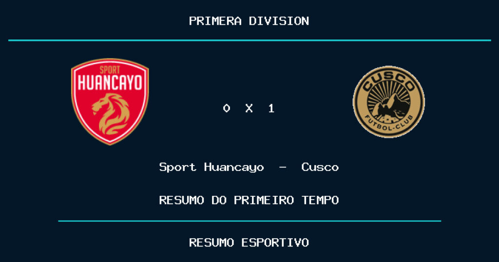 Sport Huancayo 0 x 1 Cusco: como foi o primeiro tempo