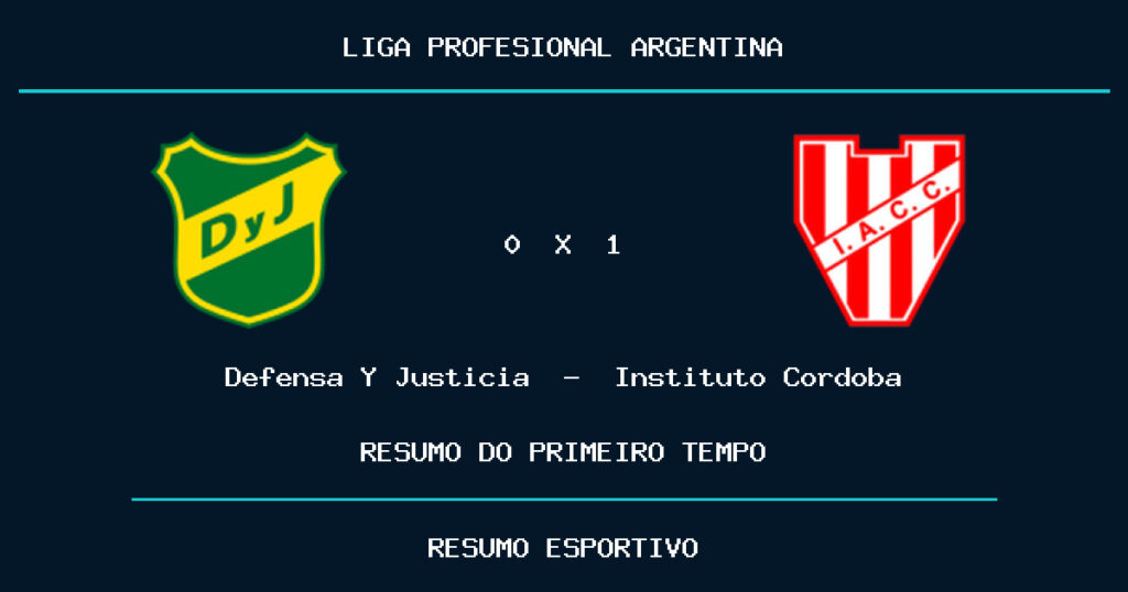 Defensa Y Justicia 0 x 1 Instituto Cordoba: como foi o primeiro tempo