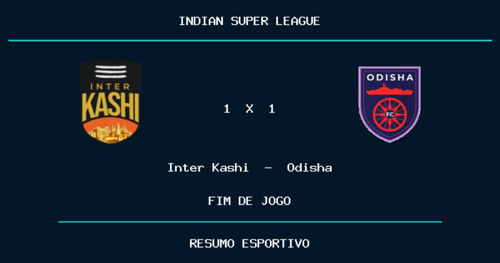 Inter Kashi e Odisha empatam por 1 a 1