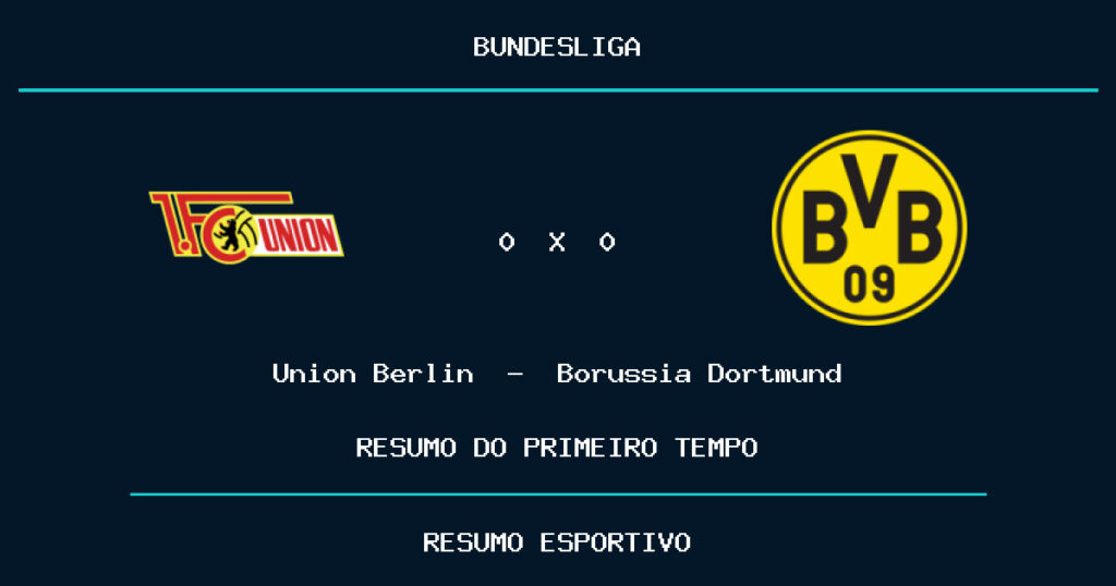 Union Berlin 0 x 0 Borussia Dortmund: como foi o primeiro tempo