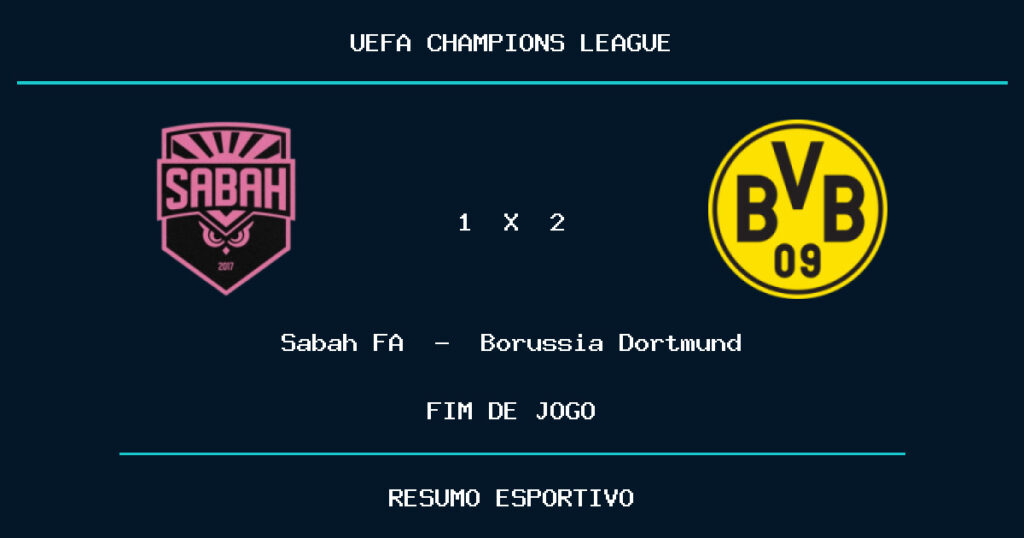 Borussia Dortmund vence Sabah FA por 2 a 1
