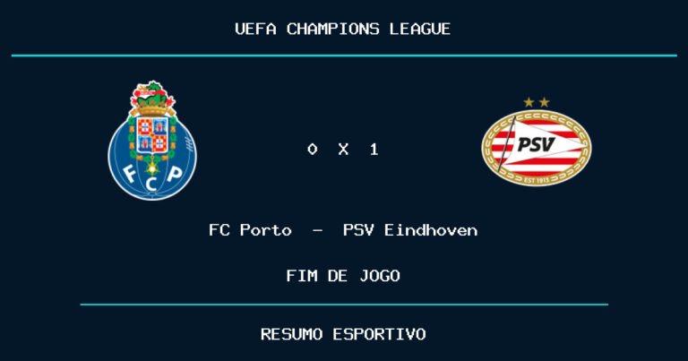 PSV Eindhoven vence FC Porto por 1 a 0