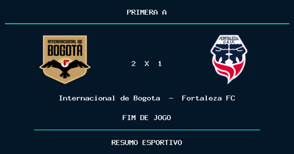Internacional de Bogota vence Fortaleza FC por 2 a 1