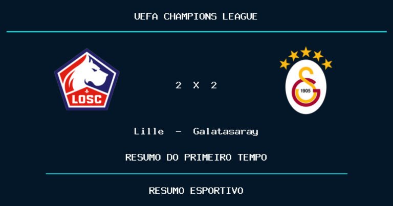 Lille 2 x 2 Galatasaray: como foi o primeiro tempo