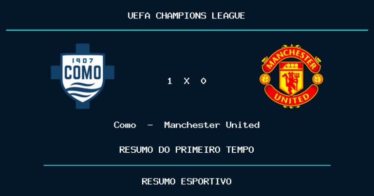 Como 1 x 0 Manchester United: como foi o primeiro tempo