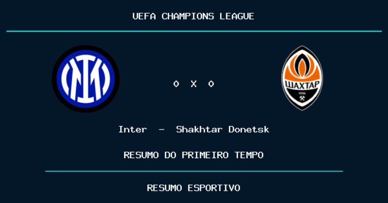 Inter 0 x 0 Shakhtar Donetsk: como foi o primeiro tempo