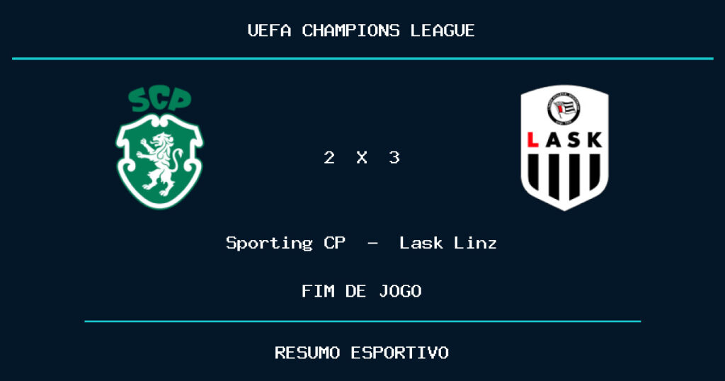 Lask Linz reage e vence Sporting CP por 3 a 2