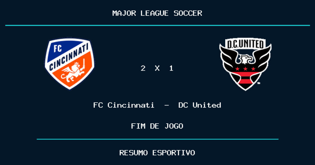 FC Cincinnati vence DC United por 2 a 1