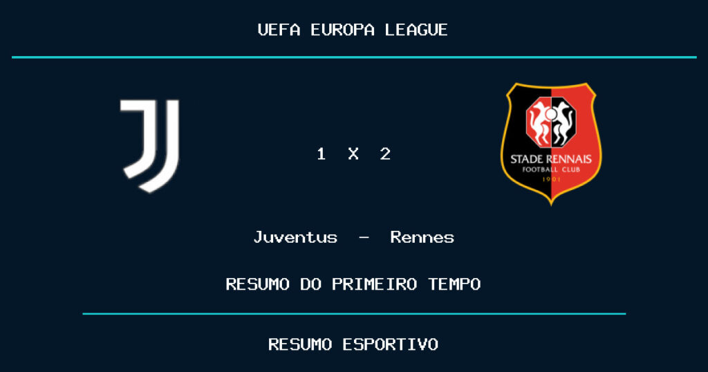 Juventus 1 x 2 Rennes: como foi o primeiro tempo