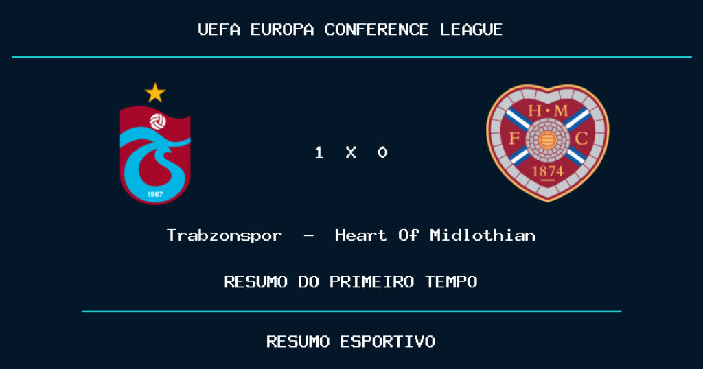 Trabzonspor 1 x 0 Heart Of Midlothian: como foi o primeiro tempo