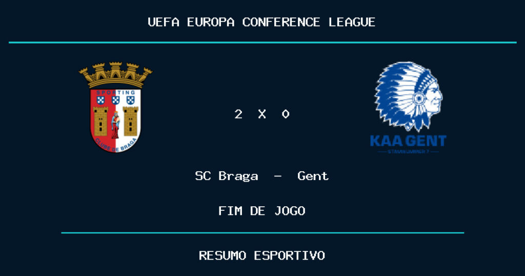 SC Braga vence Gent por 2 a 0