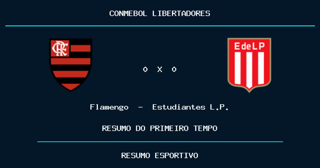 Flamengo 0 x 0 Estudiantes L.P.: como foi o primeiro tempo