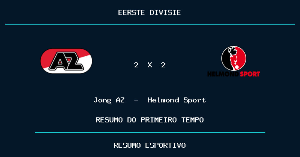 Jong AZ 2 x 2 Helmond Sport: como foi o primeiro tempo