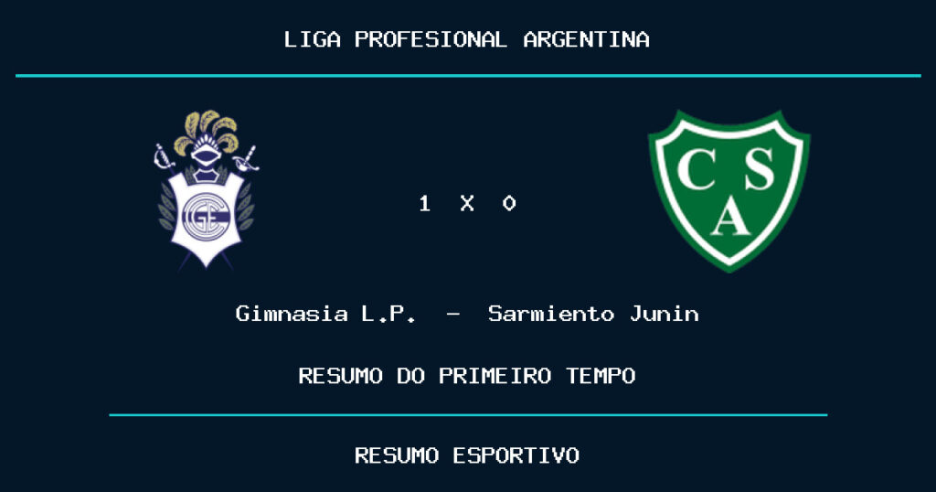 Gimnasia L.P. 1 x 0 Sarmiento Junin: como foi o primeiro tempo