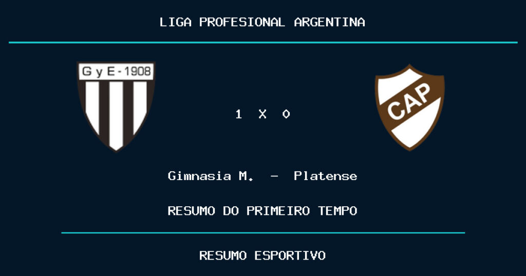 Gimnasia M. 1 x 0 Platense: como foi o primeiro tempo