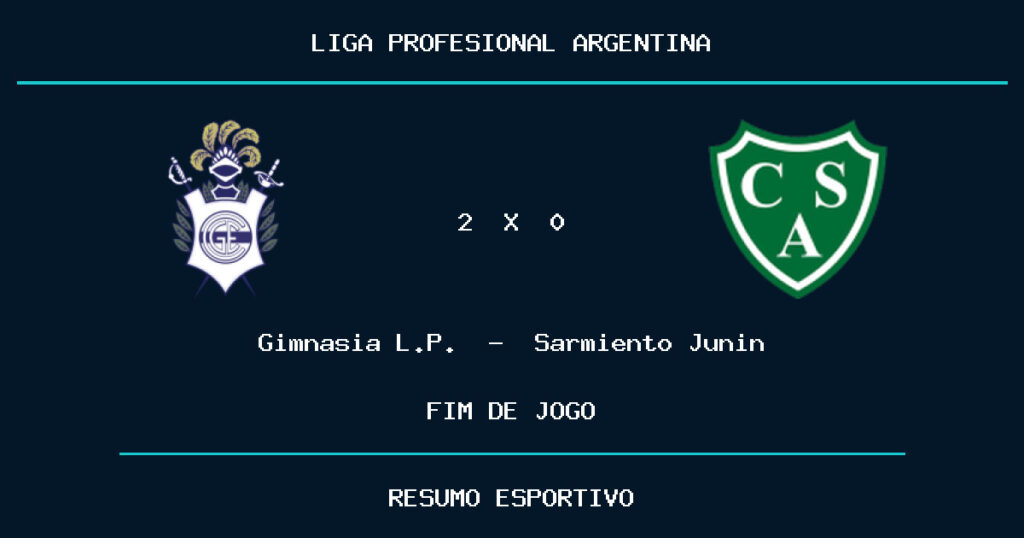 Gimnasia L.P. vence Sarmiento Junin por 2 a 0