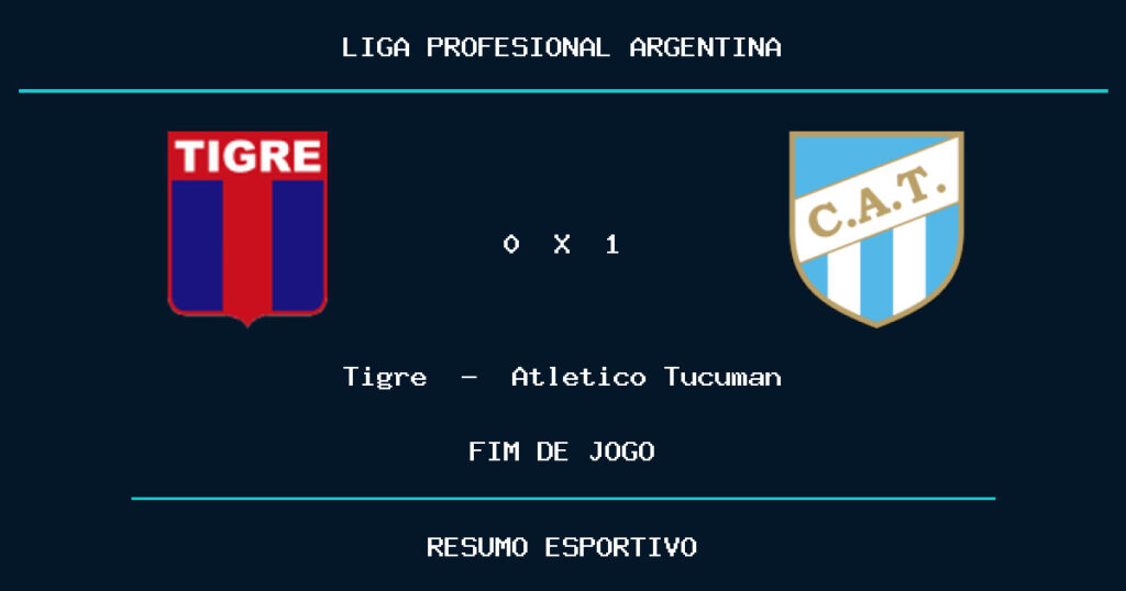 Atletico Tucuman vence Tigre por 1 a 0