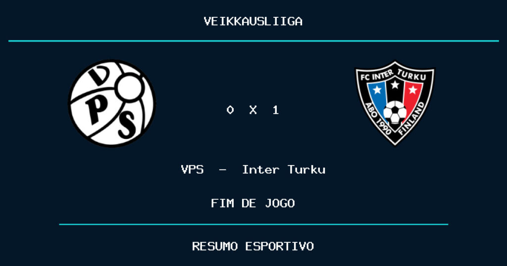 Inter Turku vence VPS por 1 a 0