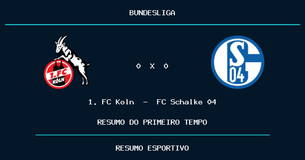 1. FC Köln 0 x 0 FC Schalke 04: como foi o primeiro tempo