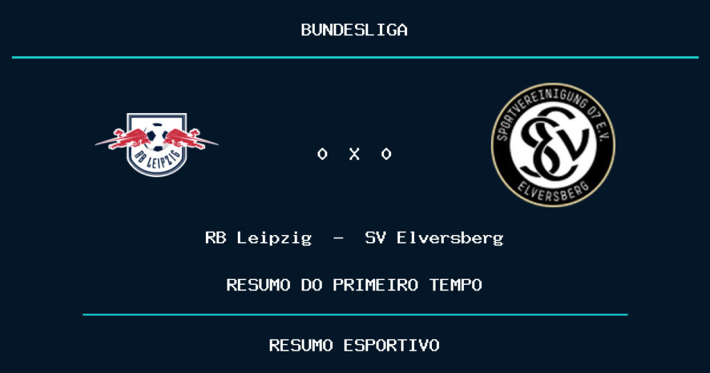 RB Leipzig 0 x 0 SV Elversberg: como foi o primeiro tempo