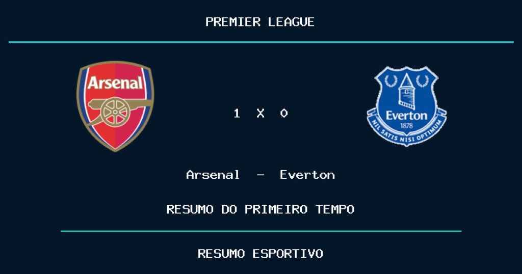 Arsenal 1 x 0 Everton: como foi o primeiro tempo