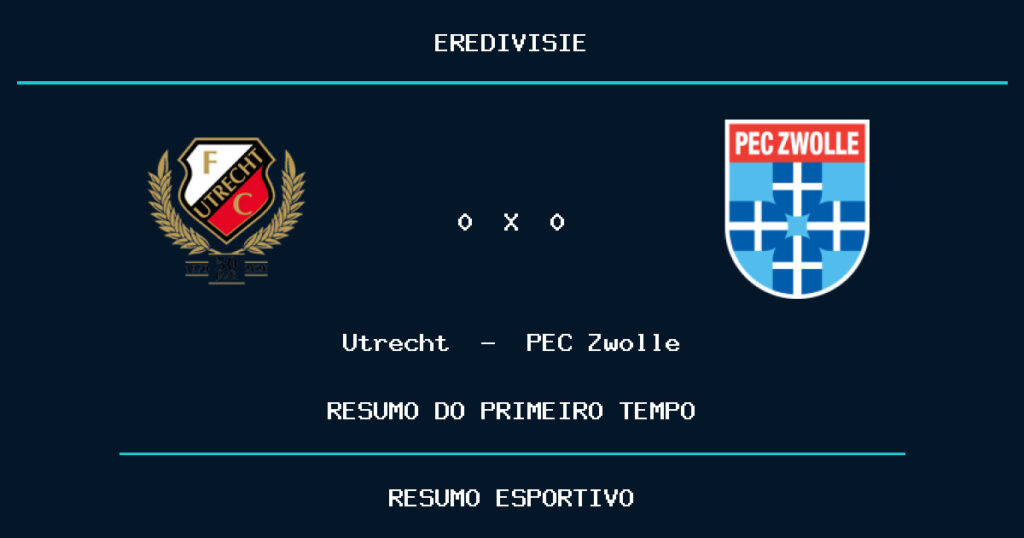 Utrecht 0 x 0 PEC Zwolle: como foi o primeiro tempo