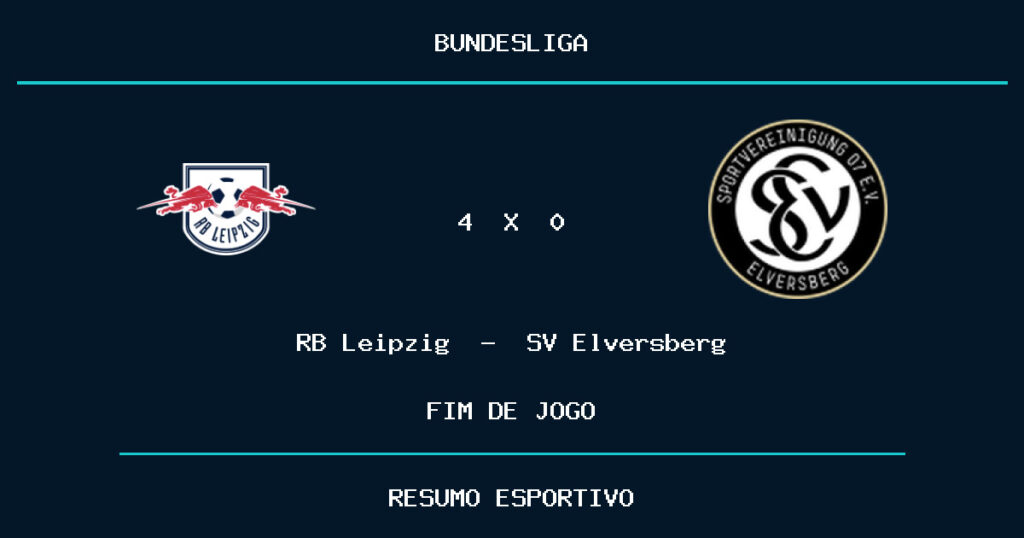 RB Leipzig vence SV Elversberg por 4 a 0
