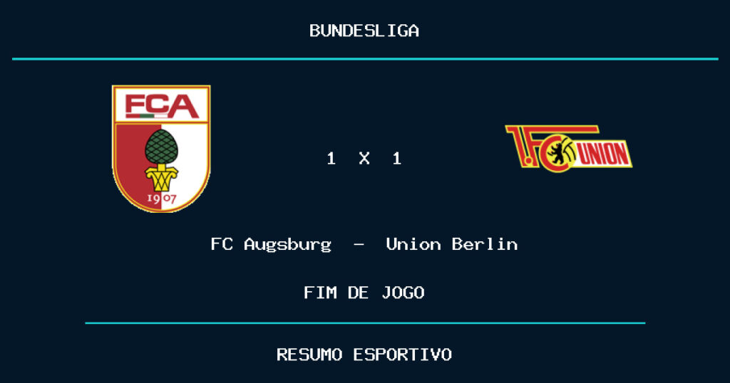 FC Augsburg e Union Berlin empatam por 1 a 1