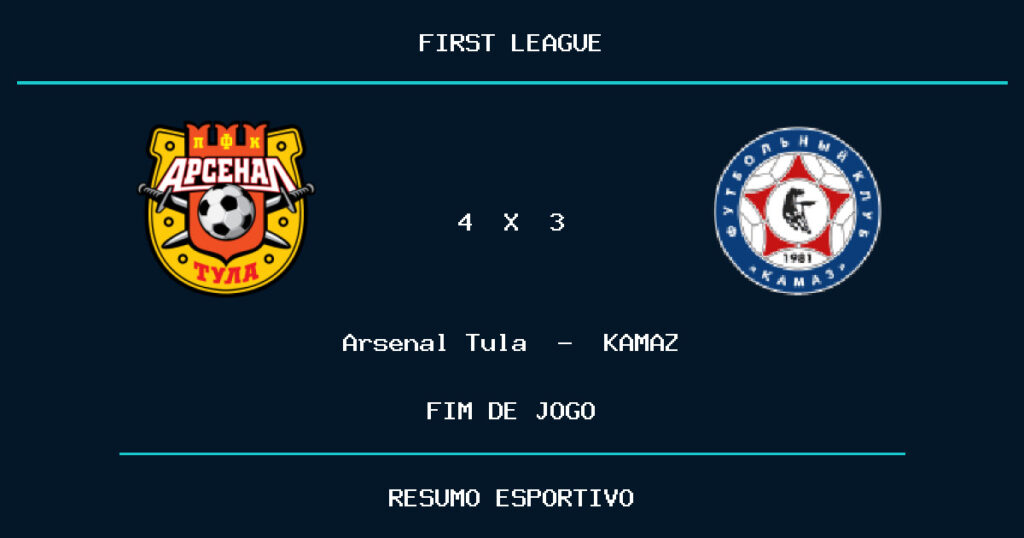 Arsenal Tula marca no fim e vence KAMAZ por 4 a 3
